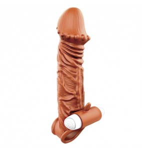 PLEASE ME Liquid Silicon Penis Extender Vibrating Sleeve (L:15cm - D:4cm)